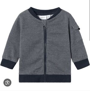 NWT Baby Name It Dark Sapphire Zip-Up Sweater ~sz 9 M